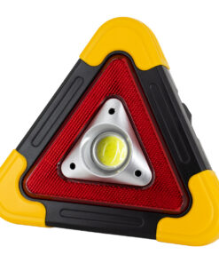 GloboStar® 79080 Φορητό Επαναφορτιζόμενο Τρίγωνο Ασφαλείας – Προβολέας Εργασίας LED COB 15W 1500lm με Ενσωματωμένη Μπαταρία 1200mAh & Φωτοβολταϊκό Πάνελ – 5 Light Modes & Power Bank με Καλώδιο Φόρτισης USB Αδιάβροχο IP54 Ψυχρό Λευκό 6000K