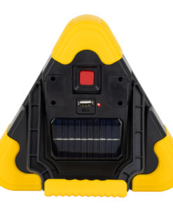 GloboStar® 79080 Φορητό Επαναφορτιζόμενο Τρίγωνο Ασφαλείας – Προβολέας Εργασίας LED COB 15W 1500lm με Ενσωματωμένη Μπαταρία 1200mAh & Φωτοβολταϊκό Πάνελ – 5 Light Modes & Power Bank με Καλώδιο Φόρτισης USB Αδιάβροχο IP54 Ψυχρό Λευκό 6000K