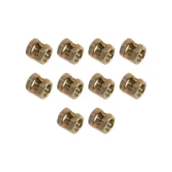 GLOBOSTAR® PIPEADAPT 79593 Μεταλλικός DIY Σύνδεσμος για Ολόπασους Σωλήνες Φωτιστικών - Μ1.3 x Π1.3 x Υ1.5cm - Πακέτο 10 Τεμαχίων