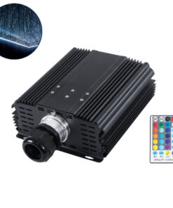 GloboStar® 79624 Μηχανή Οπτικής Ίνας Μονής Κεφαλής - Fiber Optic Light Machine Single Head LED 45W AC 220-240V με Ασύρματο Χειριστήριο RF 2.4Ghz Μ29 x Π20 x Υ8.5cm RGBW - 2 Years Warranty
