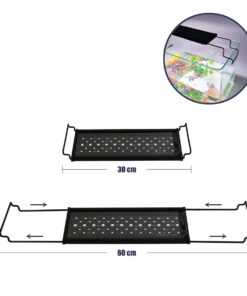 GLOBOSTAR® AQUARIUS 79678 Φωτιστικό Ενυδρείου με Ενσωματωμένο Χειριστήριο LED 12W 600lm 120° AC 220-240V Αδιάβροχο IP44 Πολύχρωμο RGBW Dimmable – Sanan SMD Chip – Μαύρο – Μ30 x Π11 x Υ3cm – 2 Χρόνια Εγγύηση
