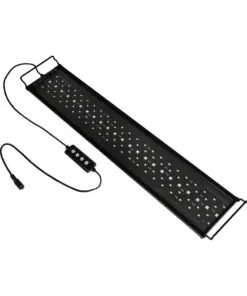 GLOBOSTAR® AQUARIUS 79680 Φωτιστικό Ενυδρείου με Ενσωματωμένο Χειριστήριο LED 19W 950lm 120° AC 220-240V Αδιάβροχο IP44 Πολύχρωμο RGBW Dimmable - Sanan SMD Chip - Μαύρο - Μ60 x Π11 x Υ3cm - 2 Χρόνια Εγγύηση