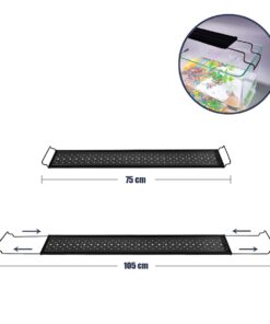GLOBOSTAR® AQUARIUS 79681 Φωτιστικό Ενυδρείου με Ενσωματωμένο Χειριστήριο LED 22W 1100lm 120° AC 220-240V Αδιάβροχο IP44 Πολύχρωμο RGBW Dimmable – Sanan SMD Chip – Μαύρο – Μ75 x Π11 x Υ3cm – 2 Χρόνια Εγγύηση