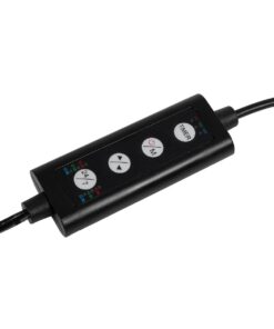 GLOBOSTAR® AQUARIUS 79681 Φωτιστικό Ενυδρείου με Ενσωματωμένο Χειριστήριο LED 22W 1100lm 120° AC 220-240V Αδιάβροχο IP44 Πολύχρωμο RGBW Dimmable – Sanan SMD Chip – Μαύρο – Μ75 x Π11 x Υ3cm – 2 Χρόνια Εγγύηση