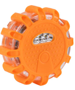 GLOBOSTAR® EMERGENCIA 79697 Φωτιστικό Έκτακτης Ανάγκης για Οχήματα με Μαγνήτη & Φακό LED 2W 140lm 360° DC 5V με 3xAAA Μπαταρίες Αδιάβροχο IP65 Κόκκινο & Ψυχρό Λευκό 6000K - Πορτοκαλί - Μ10 x Π10 x Υ3.5cm - 1 Χρόνο Εγγύηση