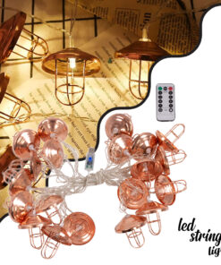 79810 Διακοσμητική Γιρλάντα Bronze Lamp 3 Μέτρα με Διακόπτη On/Off - 20 LED 2W DC 5V με USB & Διάφανο Καλώδιο IP20 Θερμό Λευκό 2700K Μ3m