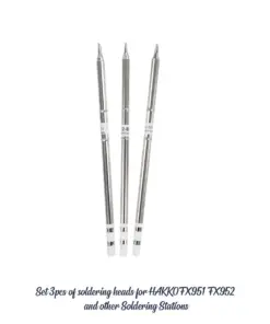 GloboStar® 79949 Drillpro T12 ΣΕΤ 3 Κεφαλών για Κολλητήρι - Σταθμού Συγκόλλησης Συμβατές με Μοντέλα HAKKO FX951 & FX952 και για Άλλα Μοντέλα