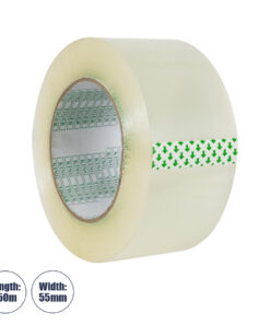 GLOBOSTAR® PACKAGING 79953 Αυτοκόλλητη Ταινία Συσκευασίας Υψηλής Ποιότητας Φάρδους 5.5cm & Μήκους 150 Μέτρων - Διάφανο - Μ15000 x Π5.5 x Υ0.01cm