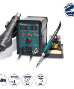 GloboStar® 79979 ProsKit SS-979 Ψηφιακός Σταθμός Συγκόλλησης 2in1 με Dual Digital Ψηφιακή Οθόνη - Κολλητήρι - Πιστόλι Θερμού Αέρα Hot Air Soldering Welding Gun και PID Προγραμματιζόμενο Σύστημα Ελέγχου Θερμοκρασίας - 760W
