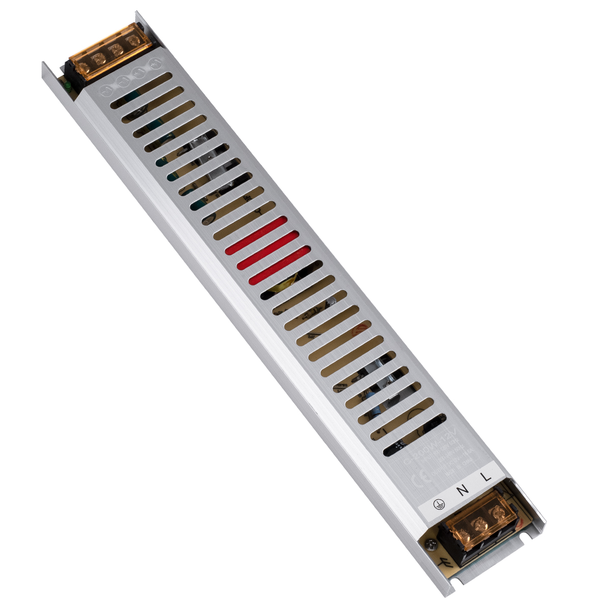 GloboStar® 73028 Μεταλλικό Τροφοδοτικό PELV Ultra Slim για Προϊόντα LED 200W 16.5A - AC 220-240V σε DC 12V - IP20 L31 x W5.4 x H2.3cm - 3 Χρόνια Εγγύηση - Image 2