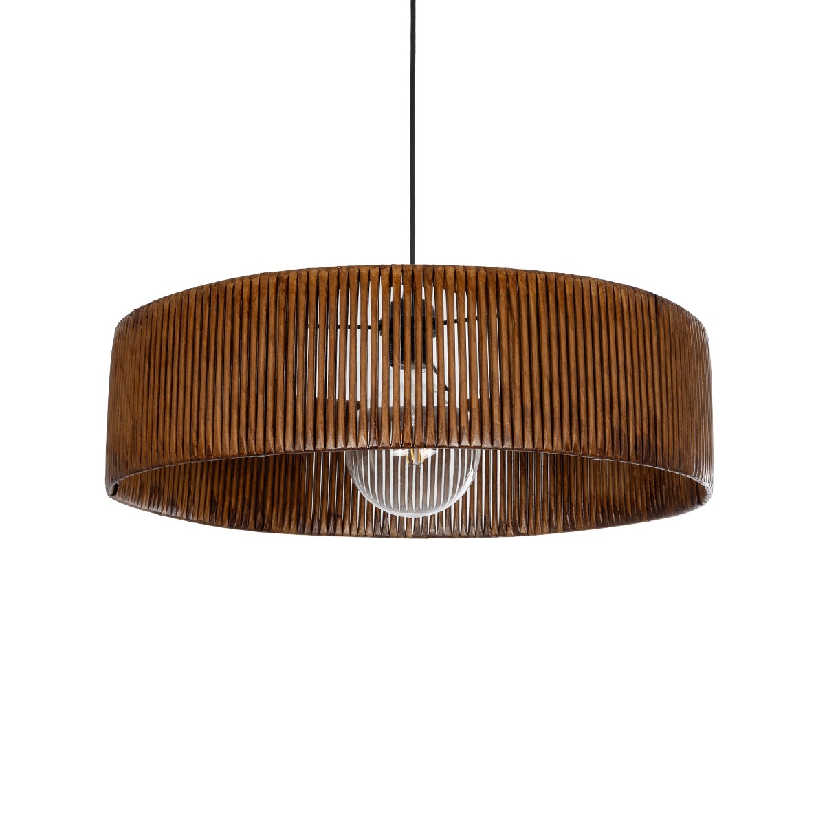 GLOBOSTAR® KYCLOS 203-0045 Boho Κρεμαστό Φωτιστικό Οροφής με Ντουί 1 x E27 AC 220-240V IP20 - Καφέ - M55 x Π55 x Υ20cm - Image 2