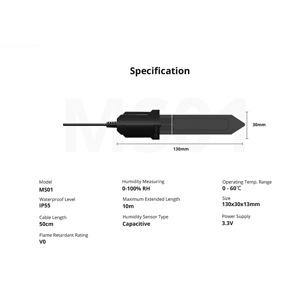 GloboStar® 80059 SONOFF MS01 - Smart Soil Moisture Sensor TH Sensor for TH10 & TH16 Models - Image 13