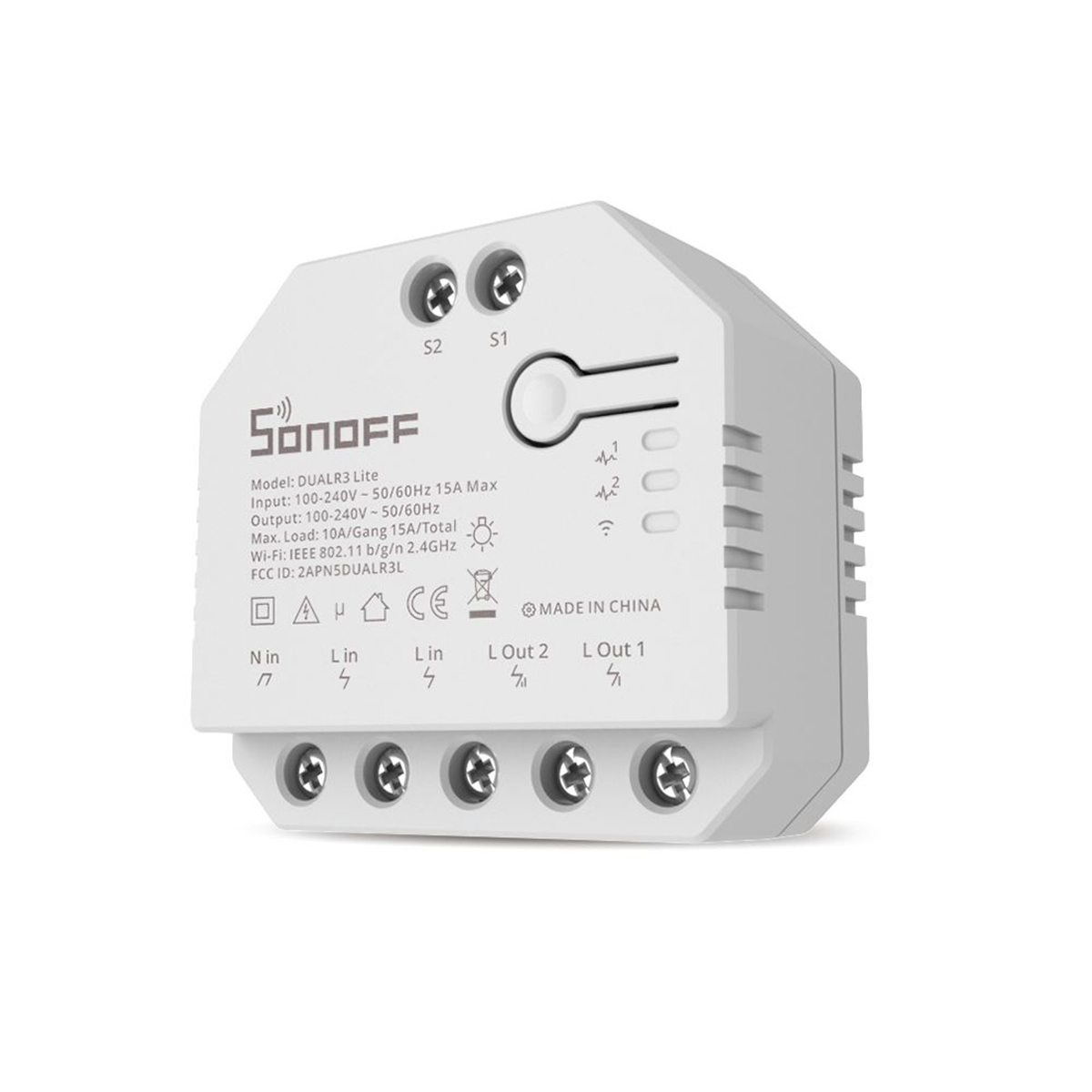 GloboStar® 80062 SONOFF DUALR3 Lite - Wi-Fi Smart Dual Relay Two Way Power Metering - Smart Switch - Image 3