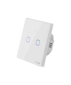 Alternative view of GloboStar® 80131  SONOFF T2EU2C-RF - 433MHz Wireless Smart Wall Touch Button Switch AC 100-240V Max 4A (2A/Way) 2 Way - RF Series