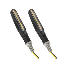 GLOBOSTAR® TURNLIGHT 81754 Φλας Μοτοσυκλέτας LED 1W/2W 110lm/220lm 120° DC 12V Αδιάβροχο IP65 Πορτοκαλί - Μ14 x Π2.3 x Υ1.9cm - Πακέτο 2 Τεμαχίων - 1 Χρόνο Εγγύηση