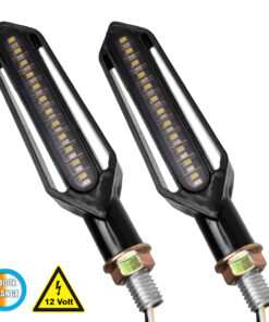 GLOBOSTAR® TURNLIGHT 81757 Φλας Μοτοσυκλέτας LED 1.5W/3W 220lm/440lm 120° DC 12V Αδιάβροχο IP65 Πορτοκαλί - Μ12.2 x Π2.8 x Υ2.5cm - Πακέτο 2 Τεμαχίων - 1 Χρόνο Εγγύηση