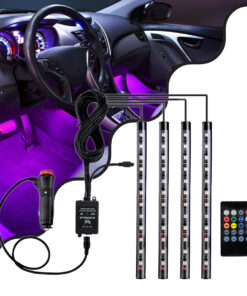 GloboStar® 81842 Car Underglow LED Tube Kit - Κρυφός Φωτισμός Αυτοκινήτου DC 12V 20W με Χειριστήριο Αδιάβροχο IP68 Πολύχρωμο RGB
