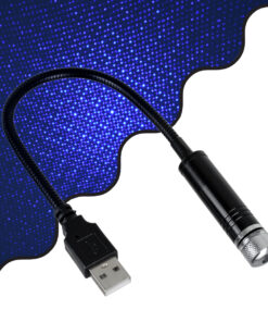 GloboStar® 81845 Διακοσμητικό Φωτιστικό Ειδικών Φωτορυθμικών Εφέ PARTY Disco LASER DC 5V με Καλώδιο Τροφοδοσίας USB Μπλέ IP20 Μ1.4 x Π1.4 x Υ27cm