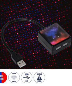 GloboStar® 81847 Διακοσμητικό Φωτιστικό Ειδικών Φωτορυθμικών Εφέ PARTY Disco LASER DC 5V με Καλώδιο Τροφοδοσίας USB Μπλέ Κόκκινο IP20 Μ26.5 x Π4.5 x Υ2.5cm