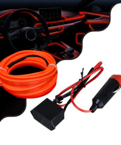 GloboStar® 82206 TUBE 360° Degree Διακοσμητική EL-Wire Neon Αυτοκινήτου Κορδόνι ΣΕΤ 3m 1W/3m 30lm/m 360° DC 12V με Βύσμα Αναπτήρα Αυτοκινήτου Αδιάβροχη IP68 Κόκκινο
