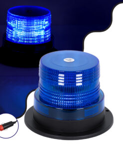 GloboStar® 85152 PRO Series Φάρος Σήμανσης Οχήματος Αστυνομίας για Αυτοκίνητα & Φορτηγά STROBE LED 10W DC 12-24V Αδιάβροχος IP65 Μπλε