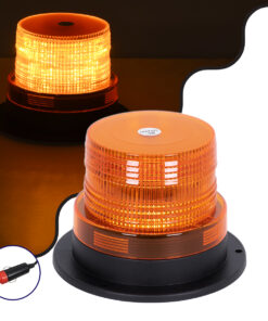 GloboStar® 85153 PRO Series Φάρος Σήμανσης Οχήματος Οδικής Βοήθείας για Αυτοκίνητα & Φορτηγά STROBE LED 10W DC 12-24V Αδιάβροχος IP65 Πορτοκαλί
