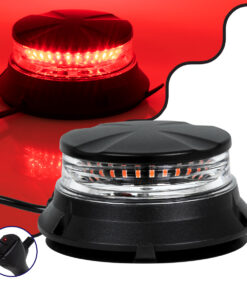GloboStar® 85168 PRO Series Φάρος Σήμανσης Οχήματος Πυροσβεστικής για Αυτοκίνητα & Φορτηγά 6 Προγραμμάτων Φωτισμού STROBE LED SMD 3030 48W DC 10-30V Αδιάβροχος IP66 Κόκκινο