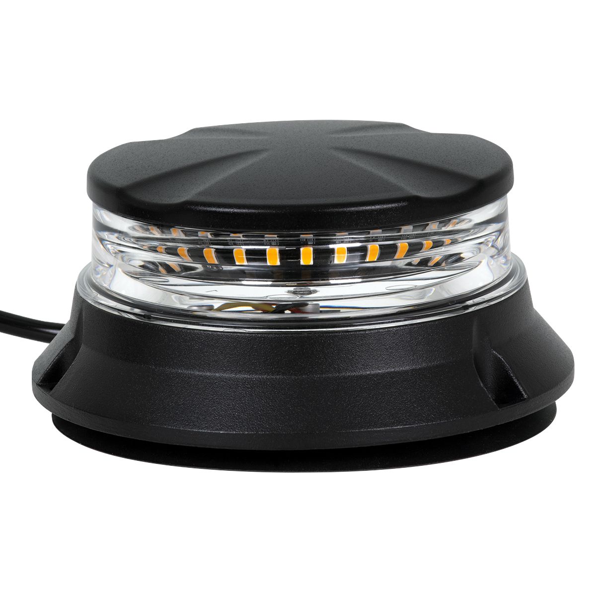GloboStar® 85171 PRO Series Φάρος Σήμανσης Οχήματος Οδικής Βοήθείας για Αυτοκίνητα & Φορτηγά 6 Προγραμμάτων Φωτισμού STROBE LED SMD 3030 48W DC 10-30V Αδιάβροχος IP66 Πορτοκαλί - Image 3