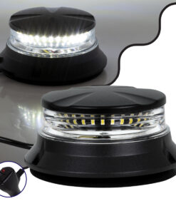 GloboStar® 85172 PRO Series Φάρος Σήμανσης Οχήματος Ασθενοφόρου για Αυτοκίνητα & Φορτηγά 6 Προγραμμάτων Φωτισμού STROBE LED SMD 3030 48W DC 10-30V Αδιάβροχος IP66 Ψυχρό Λευκό 6000K