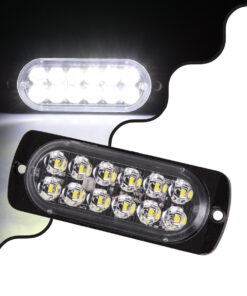 GloboStar® 85263 PRO Series Μπάρα Σήμανσης Οχήματος Ασθενοφόρου για Αυτοκίνητα & Φορτηγά Φωτισμού STROBE LED SMD 3030 12W DC 12-24V Αδιάβροχη IP65 Ψυχρό Λευκό 6000K