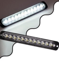 GloboStar® 85270 PRO Series Μπάρα Σήμανσης Οχήματος Ασθενοφόρου για Αυτοκίνητα & Φορτηγά 10 Προγραμμάτων Φωτισμού STROBE LED SMD 3030 15W DC 10-30V Αδιάβροχη IP65 Ψυχρό Λευκό 6000K
