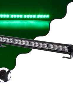 GloboStar® 85273 PRO Series Μπάρα Σήμανσης Οχήματος Security - Ασφαλείας για Αυτοκίνητα & Φορτηγά 16 Προγραμμάτων Φωτισμού STROBE LED SMD 3030 32W DC 10-30V Αδιάβροχη IP66 Πράσινο