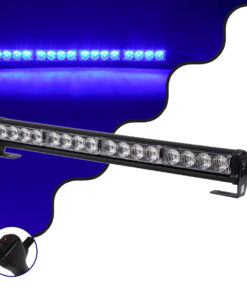 GloboStar® 85274 PRO Series Μπάρα Σήμανσης Οχήματος Αστυνομίας για Αυτοκίνητα & Φορτηγά 16 Προγραμμάτων Φωτισμού STROBE LED SMD 3030 32W DC 10-30V Αδιάβροχη IP66 Μπλε