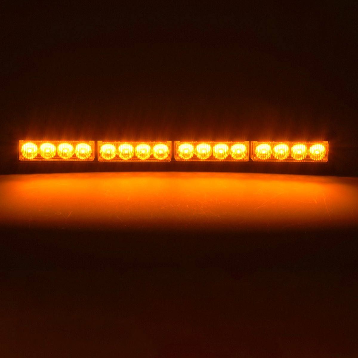 GloboStar® 85275 PRO Series Μπάρα Σήμανσης Οχήματος Οδικής Βοήθείας για Αυτοκίνητα & Φορτηγά 16 Προγραμμάτων Φωτισμού STROBE LED SMD 3030 32W DC 10-30V Αδιάβροχη IP66 Πορτοκαλί - Image 12