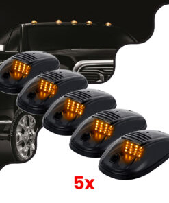 GLOBOSTAR® TRAK 85303 Φώτα Όγκου Οχημάτων LED 12W 600lm 90° DC 12V Αδιάβροχο IP65 Πορτοκαλί 2200Κ - Μ14 x Π8.4 x Υ3.5cm - Πακέτο 5 Τεμαχίων - 1 Χρόνο Εγγύηση