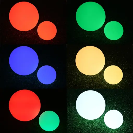 GLOBOSTAR® GARDENGLOW 85361 Μοντέρνο Φωτιστικό Κήπου Μπάλα με IR Ασύρματο Χειριστήριο LED 5W 250lm 360° DC 5V με USB-C με Επαναφορτιζόμενη Μπαταρία Li-ion 3.7V 2x18650 1400mAh Αδιάβροχο IP54 Πολύχρωμο RGBW Dimmable - Sanan SMD Chip - Γαλακτερό Λευκό - Μ15 x Π15 x Υ15cm - 2 Χρόνια Εγγύηση - Image 7