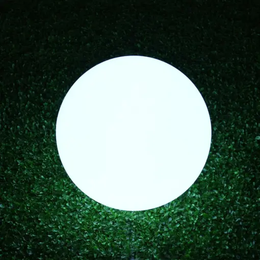 GLOBOSTAR® GARDENGLOW 85362 Μοντέρνο Φωτιστικό Κήπου Μπάλα με IR Ασύρματο Χειριστήριο LED 5W 250lm 360° DC 5V με USB-C με Επαναφορτιζόμενη Μπαταρία Li-ion 3.7V 2x18650 1400mAh Αδιάβροχο IP54 Πολύχρωμο RGBW Dimmable - Sanan SMD Chip - Γαλακτερό Λευκό - Μ20 x Π20 x Υ20cm - 2 Χρόνια Εγγύηση - Image 6