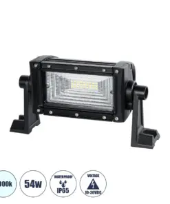 GloboStar® 85480 Μπάρα LED Pencil Beam 7D 2835 SMD 54W 10-30V για Αυτοκίνητα & Φορτηγά LED CREE XBD 6480lm 15° DC 10-30V Αδιάβροχη IP65 Ψυχρό Λευκό 6000K - Μ22 x Π10 x Υ11cm