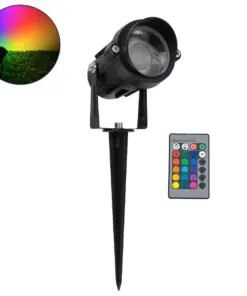 GloboStar® 85814 Προβολάκι Κήπου Καρφωτό - Δαπέδου COB LED 10W 1000lm 35° AC 230V με Smart App & Ασύρματο Χειριστήριο IR Αδιάβροχο IP67 Πολύχρωμο RGB Dimmable