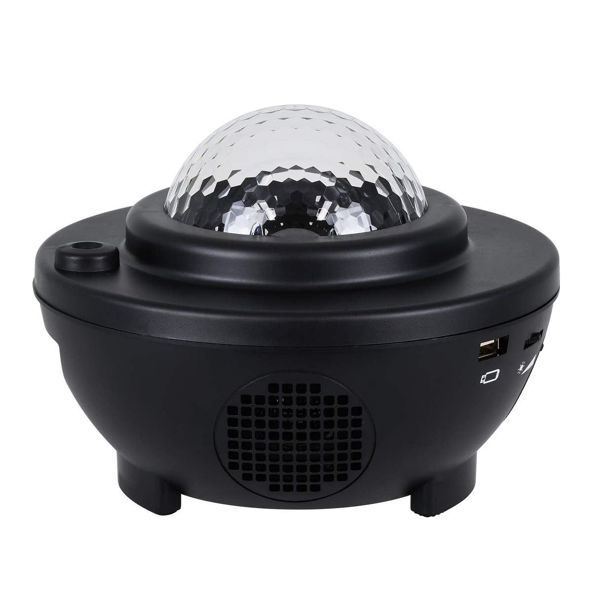 GloboStar® 85817 Μαύρο Επιτραπέζιο Διακοσμητικό Φωτιστικό Ειδικών Εφε NIGHT GALAXY WORLD 3D LED 10W DC 5V 2200mAh Επαναφορτιζόμενο με Bluetooth Speaker - Sound Activated - Καλώδιο Τροφοδοσίας USB και Ασύρματο Χειριστήριο RF 2.4Ghz Πολύχρωμo RGBW Dimmable - Image 3