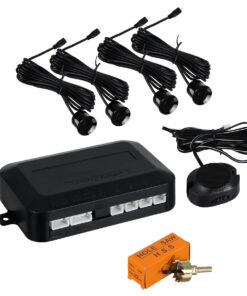 GloboStar® 86000 Σύστημα Παρκαρίσματος Parktronic DC 12V με 4 Μαύρους Αισθητήρες και Ηχείο (Buzzer)