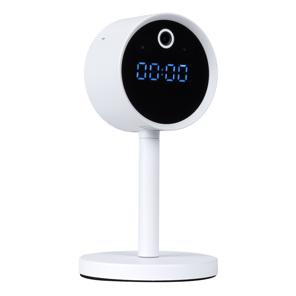 GloboStar® 86006 Rechargeable Table Camera WiFi HD 1080P 160° 1500mAh Two Way Audio Motion Detection & Digital Clock - Επαναφορτιζόμενη Επιτραπέζια Κάμερα WiFi HD 1080P 160° 1500mAh Διπλή Κατέυθυνση Ομιλίας Ανιχνευτή Κίνησης & Ψηφιακό Ρολόι - Λευκό - Image 3