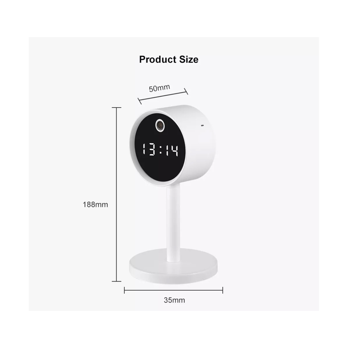 GloboStar® 86006 Rechargeable Table Camera WiFi HD 1080P 160° 1500mAh Two Way Audio Motion Detection & Digital Clock - Επαναφορτιζόμενη Επιτραπέζια Κάμερα WiFi HD 1080P 160° 1500mAh Διπλή Κατέυθυνση Ομιλίας Ανιχνευτή Κίνησης & Ψηφιακό Ρολόι - Λευκό - Image 16