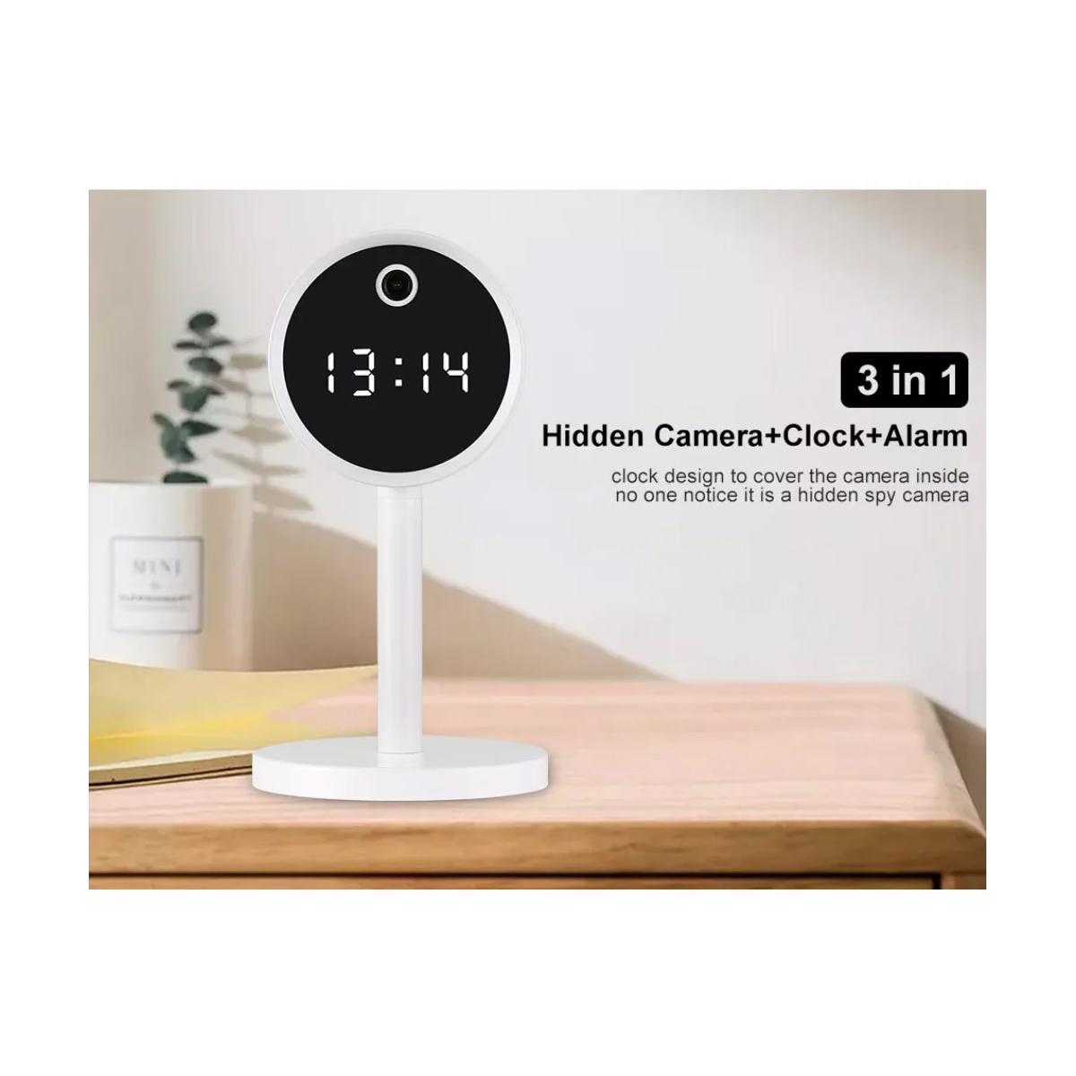 GloboStar® 86006 Rechargeable Table Camera WiFi HD 1080P 160° 1500mAh Two Way Audio Motion Detection & Digital Clock - Επαναφορτιζόμενη Επιτραπέζια Κάμερα WiFi HD 1080P 160° 1500mAh Διπλή Κατέυθυνση Ομιλίας Ανιχνευτή Κίνησης & Ψηφιακό Ρολόι - Λευκό - Image 18