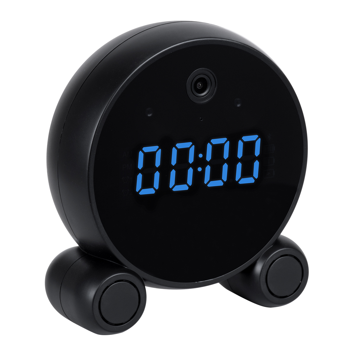 GloboStar® 86016 Rechargeable Table Camera 2MP WiFi HD 1080P 120° 5000mAh Two Way Audio Motion Detection & Digital Clock - Επαναφορτιζόμενη Επιτραπέζια Κάμερα 2MP WiFi HD 1080P 120° 5000mAh Διπλή Κατέυθυνση Ομιλίας Ανιχνευτή Κίνησης Ψηφιακό Ρολόι - Μαύρο - Image 3