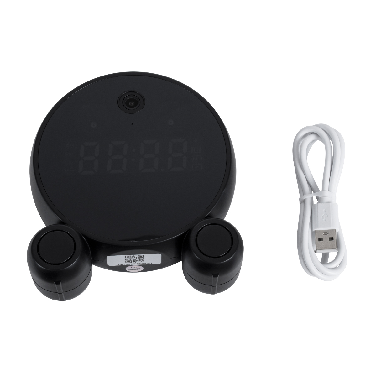 GloboStar® 86016 Rechargeable Table Camera 2MP WiFi HD 1080P 120° 5000mAh Two Way Audio Motion Detection & Digital Clock - Επαναφορτιζόμενη Επιτραπέζια Κάμερα 2MP WiFi HD 1080P 120° 5000mAh Διπλή Κατέυθυνση Ομιλίας Ανιχνευτή Κίνησης Ψηφιακό Ρολόι - Μαύρο - Image 9
