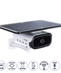 GloboStar® 86048 Αυτόνομη Ηλιακή Camera 1080P 2MP 4G SIM CARD WiFi 150° Μπαταρία 3200mAh Φωτοβολταϊκό Πάνελ Διπλή Κατέυθυνση Ομιλίας Αδιάβροχη IP66 Ψυχρό Λευκό 6000K - Λευκό