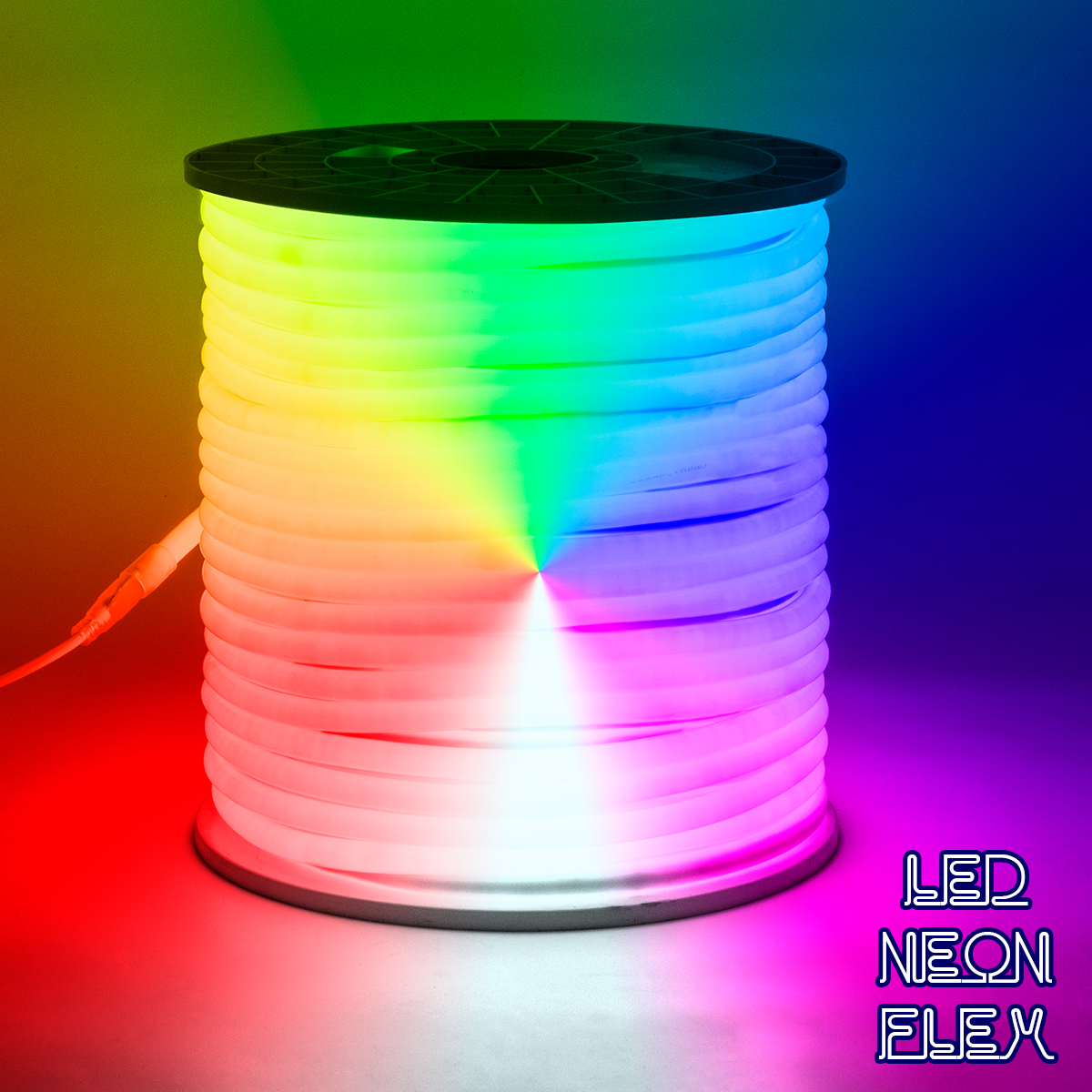GLOBOSTAR® NEOTUBE 70598 Ταινία Neon Flex LED 18W/m 900lm/m 360° DC 220-240V Αδιάβροχο IP65 60 x SMD5050 Chip/m Πολύχρωμο RGB Dimmable – Sanan SMD Chip – Μ100 x Π2.1 x Υ2.1cm – 3 Χρόνια Εγγύηση