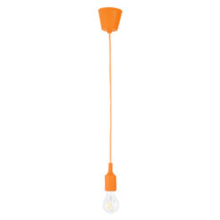 GLOBOSTAR® CABLITO 61554 Μοντέρνο Κρεμαστό Φωτιστικό Οροφής με Ντουί 1 x E27 AC 220-240V IP20 - Πορτοκαλί - Μ4 x Π4 x Υ110cm