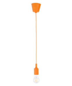 GLOBOSTAR® CABLITO 61554 Μοντέρνο Κρεμαστό Φωτιστικό Οροφής με Ντουί 1 x E27 AC 220-240V IP20 - Πορτοκαλί - Μ4 x Π4 x Υ110cm